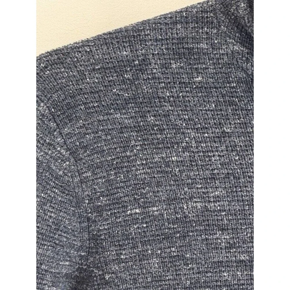 Banana Republic Mens Navy Blue Tundra Hoodie Sweater Waffle Texture Size XL